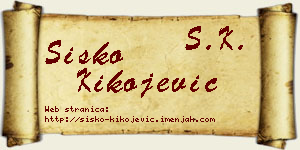 Sisko Kikojević vizit kartica
